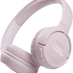 JBL Tune 510BT – Bluetooth headphones with up to 40 hours battery, microphone for call, foldable and comfortable, Android and iOs compatible (Rose)