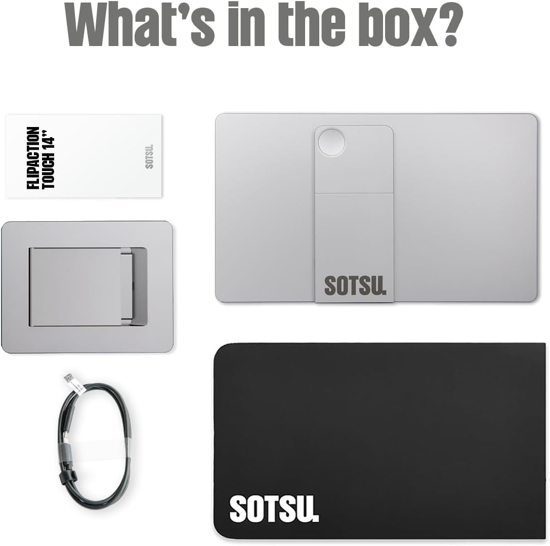 SOTSU FlipAction Touch 14" Premium Portable Monitor SFA14TCMG | FHD IPS Pivoting Dual Laptop Screen | Touchscreen for Cellphone, Gaming, and Travel | PC, Chrome, Android, DeX Compatible - Image 9