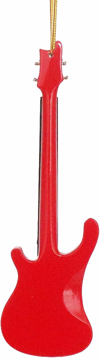 5.51" Wooden String Miniature Electric Bass Guitar Hanging Ornament Mini Musical Instrument Replica Music Birthday Gifts Holiday Tree Home Decoration Display Ornament Model (5.51) - Image 6