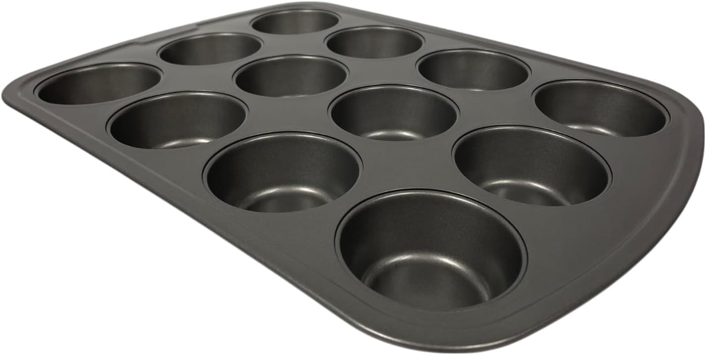 husMait 7-Piece Premium US Formulated Non-Stick, Bakeware Set PFAS-Free, 2 Cookie Sheet Pans, Round Cake Pan, Loaf Pan, Pizza Pan, Bake & Roast Pan, 12 Cup Muffin Pan - Image 4