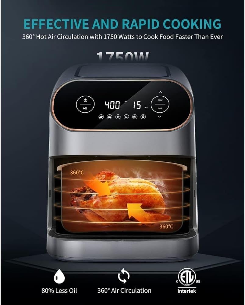 Extra-Large 9-Quart 6-in-1 Air Fryer Oven with LCD Touch Control - Image 2