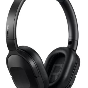 Philips Active Noise Cancelling Headphones Wireless Bluetooth Flat Folding Lightweight Over Ear Wireless Headphones w/Multipoint Bluetooth Connection 30h Playtime with Deep Bass