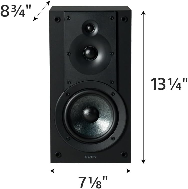 Sony CS Speakers, SS-CS5M2 3-Way 3-Driver Hi-res Bookshelf Speakers (Pair), 2025 Model - Image 2