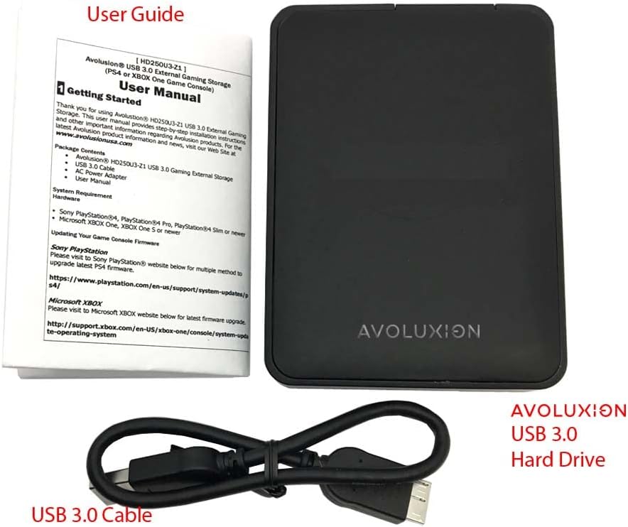 Avolusion X1 1TB USB 3.0 Portable External Gaming Hard Drive (for PS4, Pre-Formatted) HD250U3-X1-1TB-PS - 2 Year Warranty - Image 4