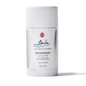Geir Ness Laila Deodorant – With Green Tea And Lemongrass Extracts – Alcohol And Aluminum Free for Sensitive Skin – Long Lasting Fresh and Clean Scent