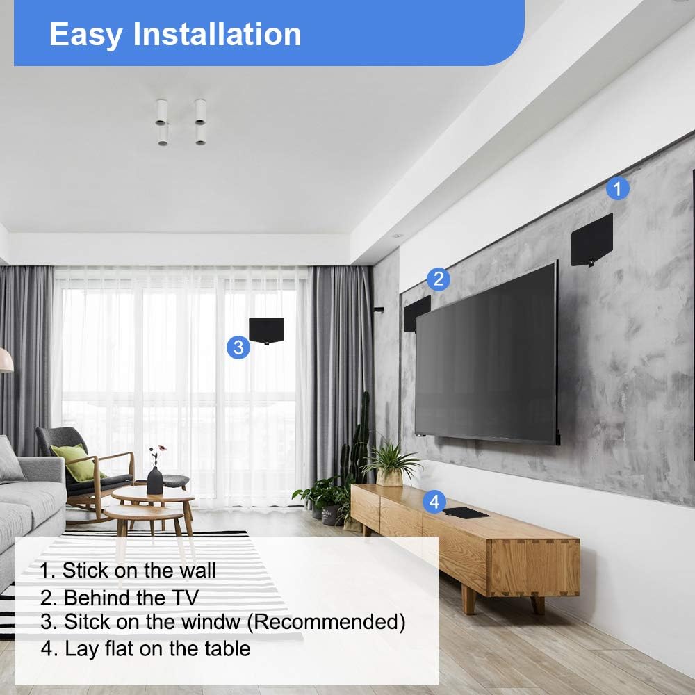 2025 TV Antenna for Local Channels tv Antenna Outdoor 200+ Miles Long Range Indoor tv Antenna for Smart 16.5ft Cable HD Antenna Supports 4K 8K1080p - Image 6