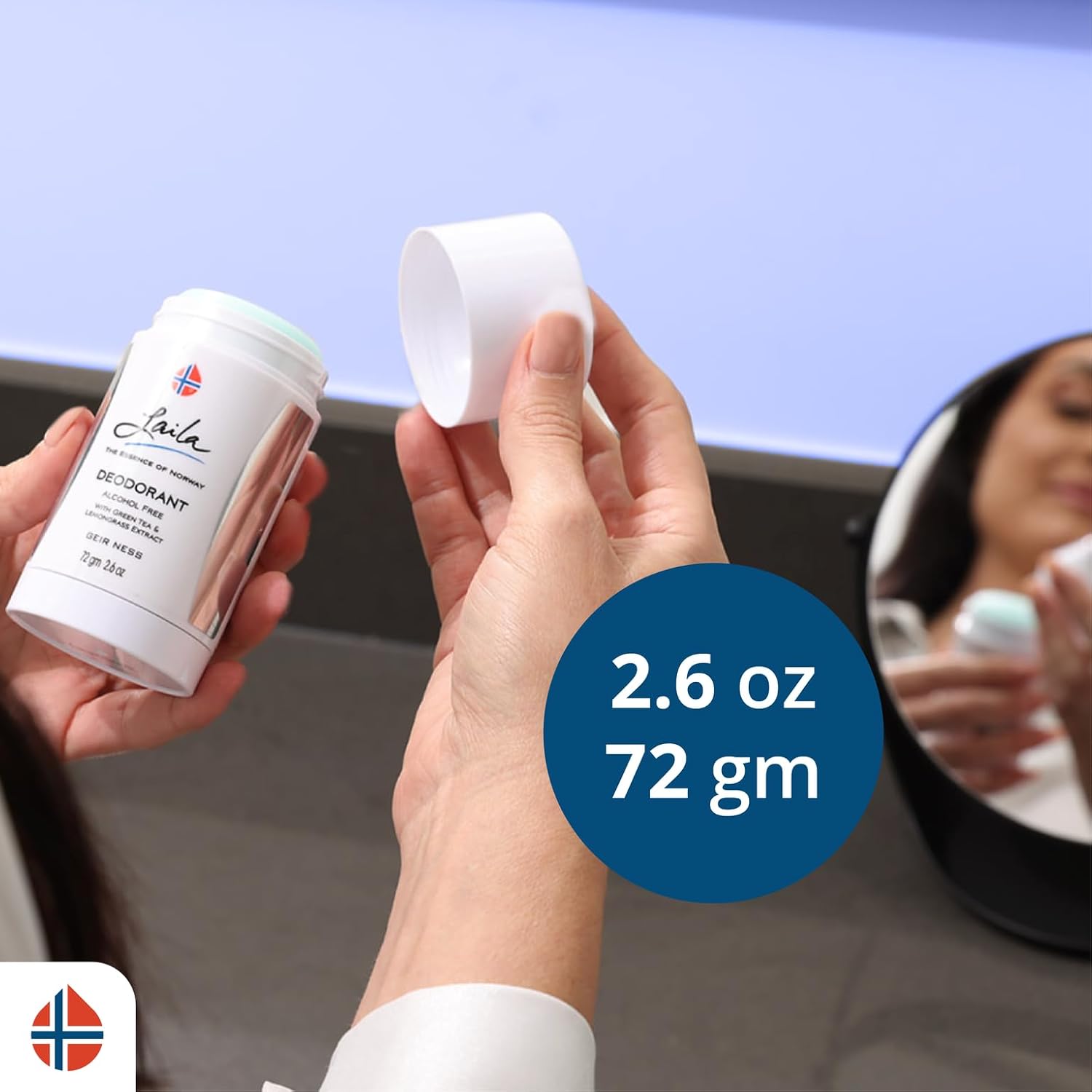 Geir Ness Laila Deodorant - With Green Tea And Lemongrass Extracts - Alcohol And Aluminum Free for Sensitive Skin - Long Lasting Fresh and Clean Scent - Image 3