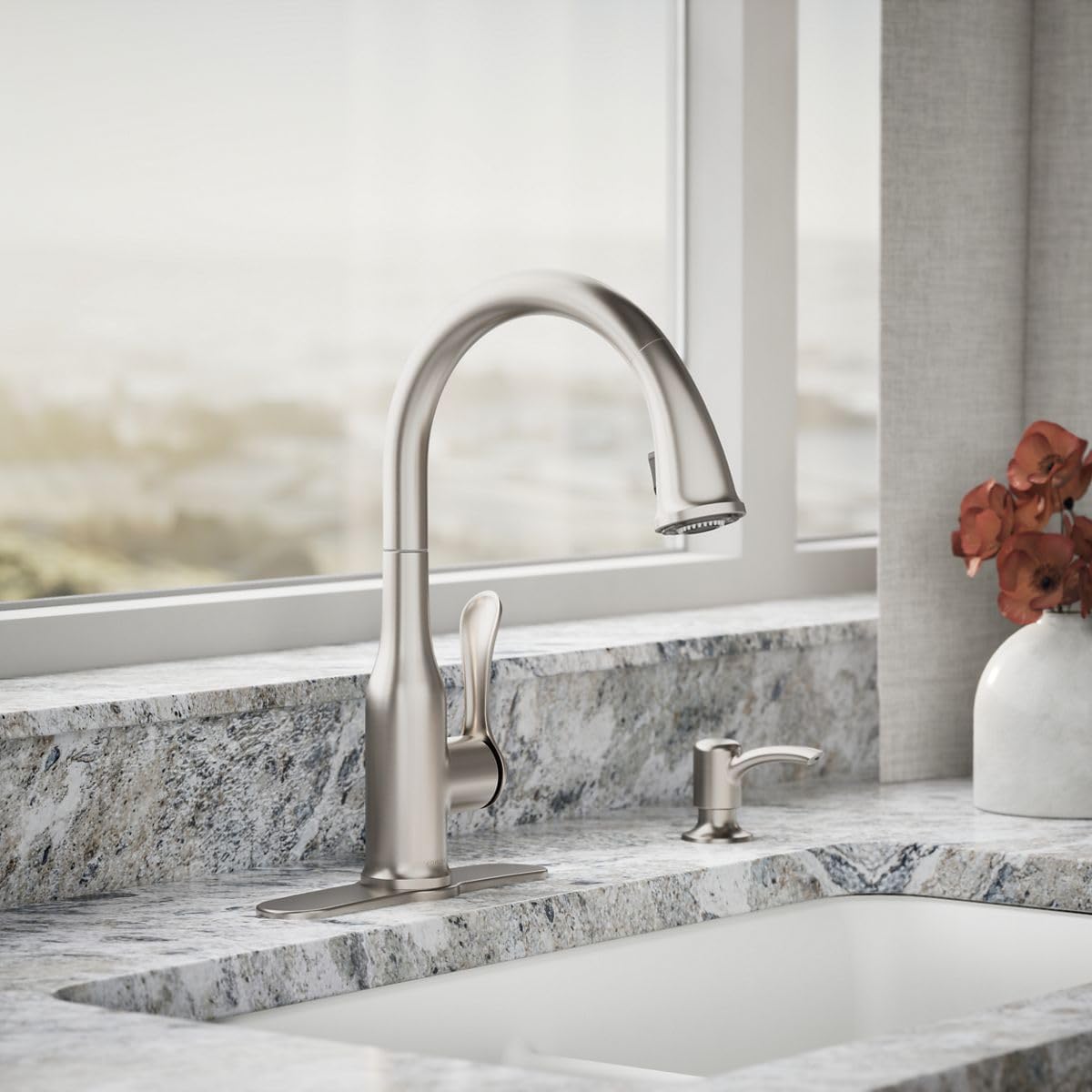 Kohler K-R23863-SD-VS Motif Kitchen Sink Faucet, Vibrant Stainless - Image 2
