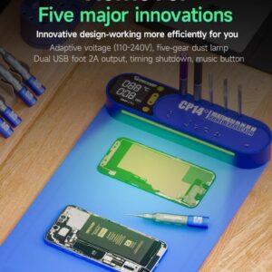 LCD Screen Heating Pad for Smartphone and Ipad-LCD Screen Seperator Machine Repair Tools Heat Plate Double Layer Silicone (CP14+)