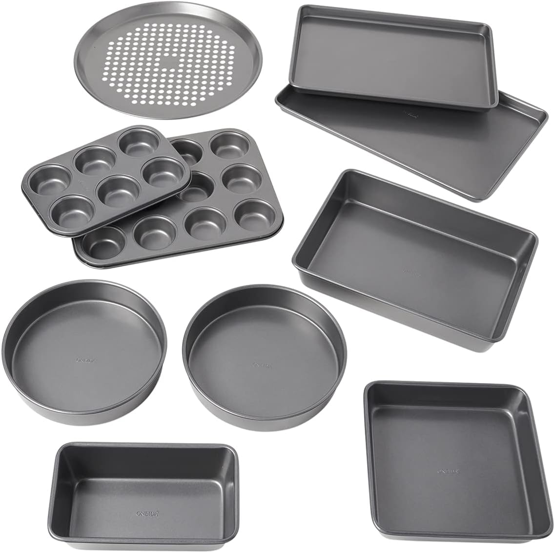 Oneida Select 10 Piece Nonstick Metal Bakeware Set, High-Performance & Dishwasher Safe,Silver - Image 10