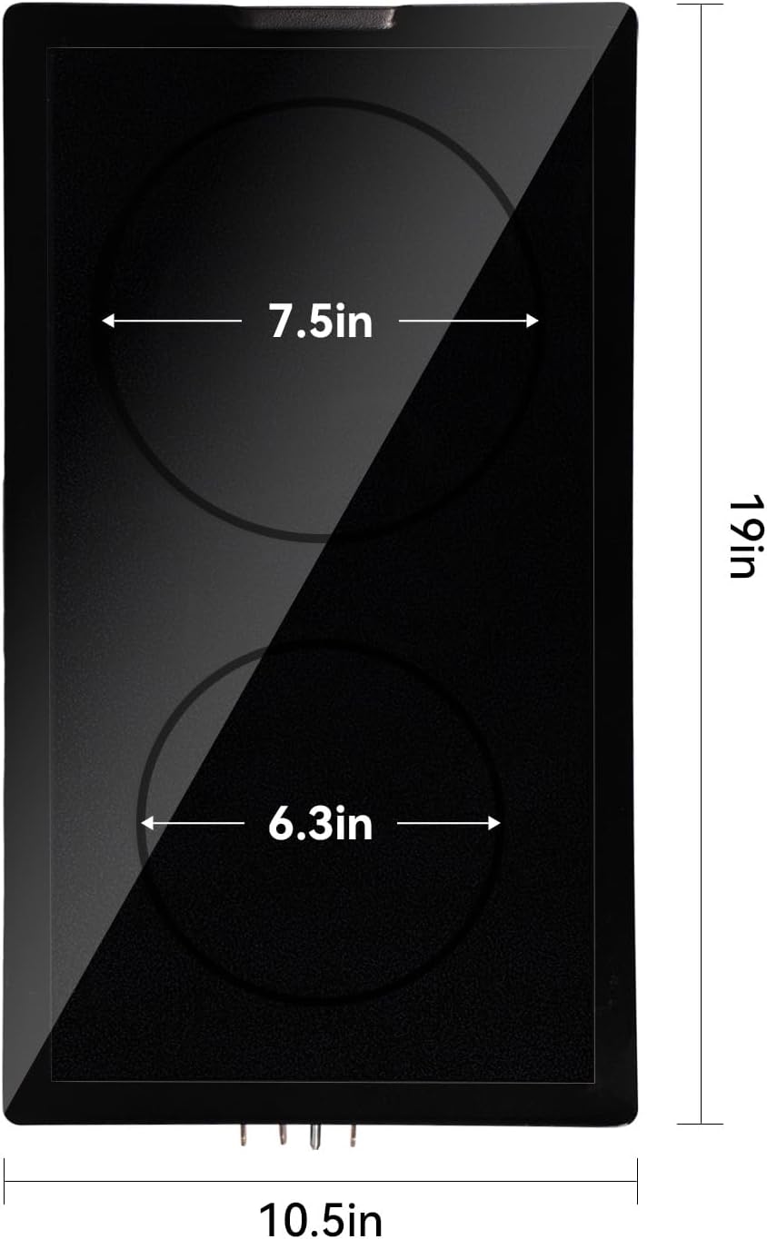 A122B Electric Slide-in Ranges, with Ceran glass-ceramic surface, Compatible with Jenn-Air Designer Series cook-tops and ranges, Black, similar to JEA8120ADB - Image 2