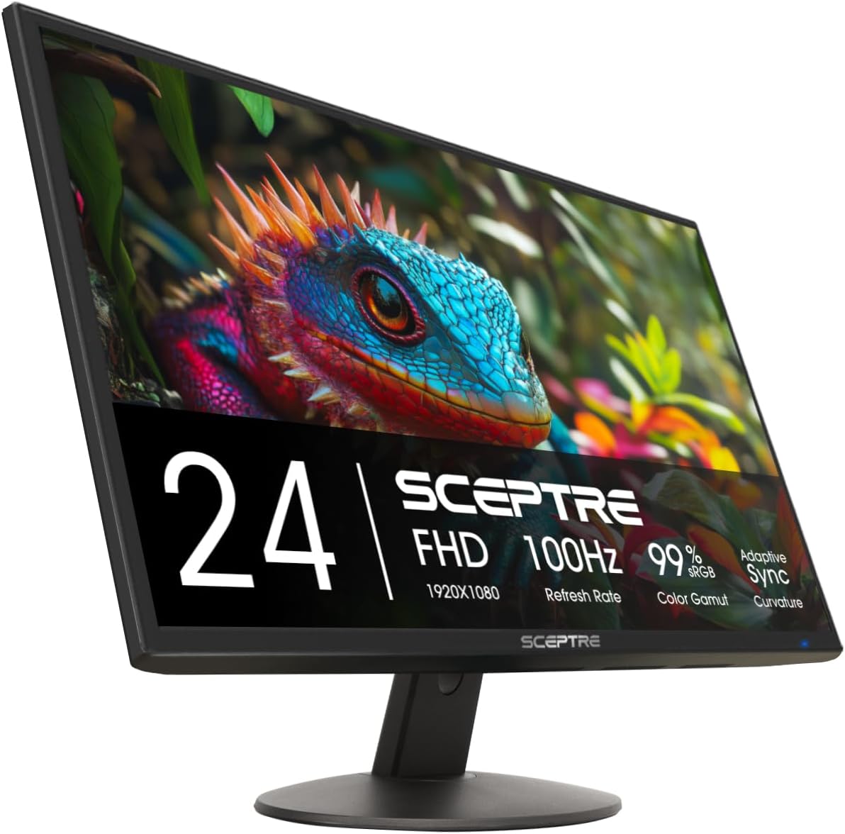 Sceptre New 24-inch Gaming Monitor 100Hz FreeSync 2X HDMI 1X VGA Build-in Speakers, Machine Black 2026 (E248W-FW100TR Series)