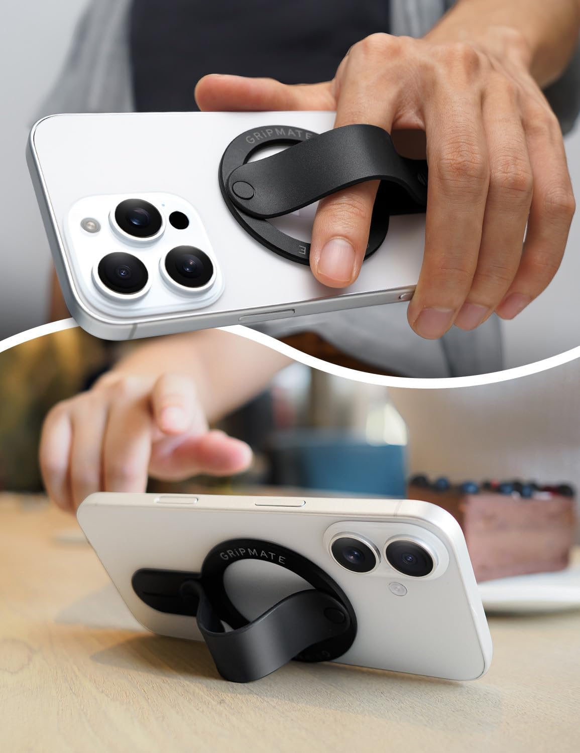 for MagSafe Phone Grip for iPhone - Magnetic Phone Ring Holder Detachable for iPhone 17 - Comfortable Finger Phone Ring Grip for Apple 16/15/14/13/12,Black - Image 5