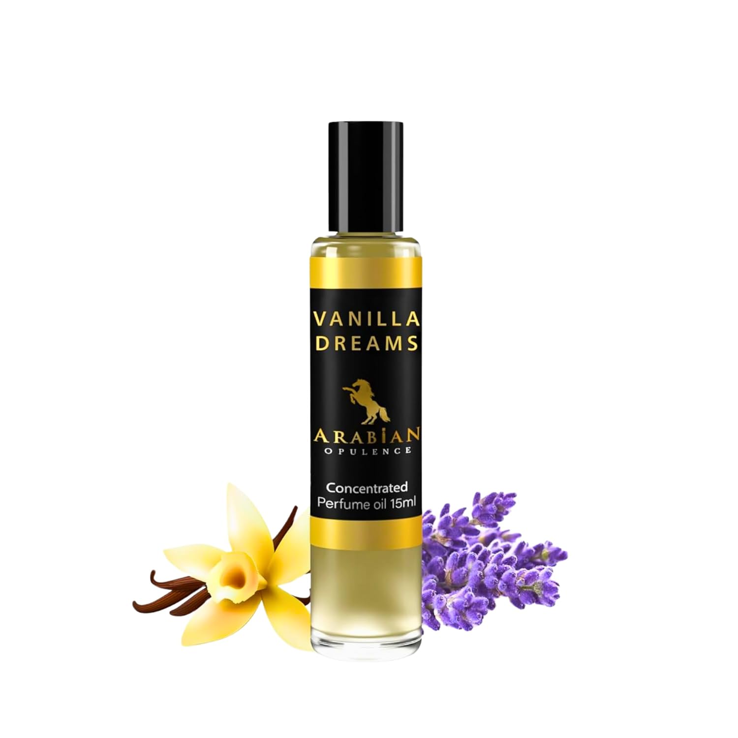 Arabian Opulence FR99 Vanilla Dreams Roll-on Perfume Oil for Women, Luxurious and Concentrated Long Lasting Perfume Oil, Alcohol-Free Travel Size Body Scent for All-Day Freshness (15ml)
