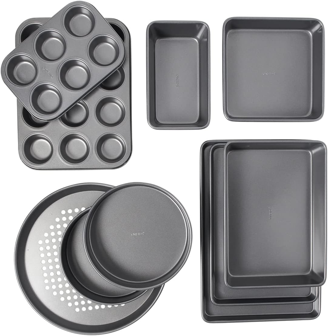 Oneida Select 10 Piece Nonstick Metal Bakeware Set, High-Performance & Dishwasher Safe,Silver - Image 11