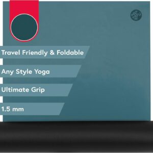 Manduka GRP Adapt Travel Yoga Mat 71″ – 1.5mm | Foldable & Travel friendly | Ultimate Grip | Sweat ready for Any Style of Yoga | 71 x 24 inches