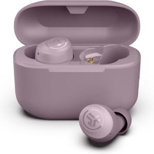 JLab Go Air Pop+ True Wireless Earbuds, in Ear Headphones, Bluetooth Earphones, 35H Playtime Ear Buds, Bluetooth Earbuds with Microphone, USB-C Charging Case, Dual Connect, EQ3 Sound, Mauve