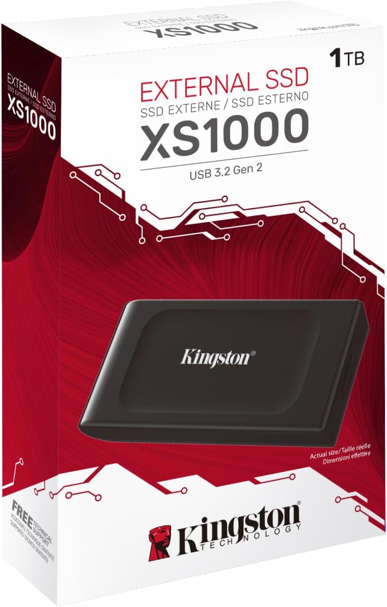 Kingston XS1000 1TB SSD | Pocket-Sized | USB 3.2 Gen 2 | External Solid State Drive | Up to 1050MB/s | SXS1000/1000G - Image 3