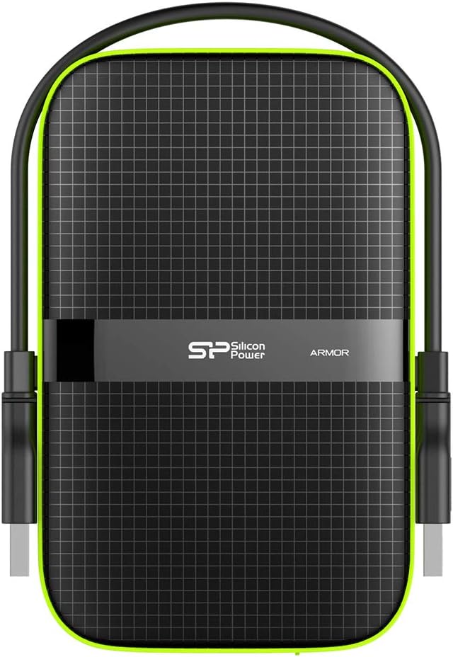 SP020TBPHDA60S3K Silicone Power Portable Hard Drive, 2 TB, 2.5 Inches, Supports USB3.0, IPX4, Waterproof, Shockproof, PS4, Operation Tested - Image 2