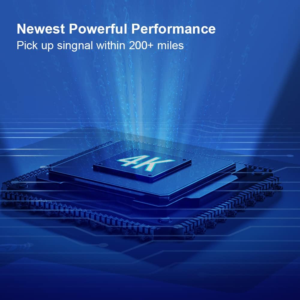 2025 TV Antenna for Local Channels tv Antenna Outdoor 200+ Miles Long Range Indoor tv Antenna for Smart 16.5ft Cable HD Antenna Supports 4K 8K1080p - Image 4