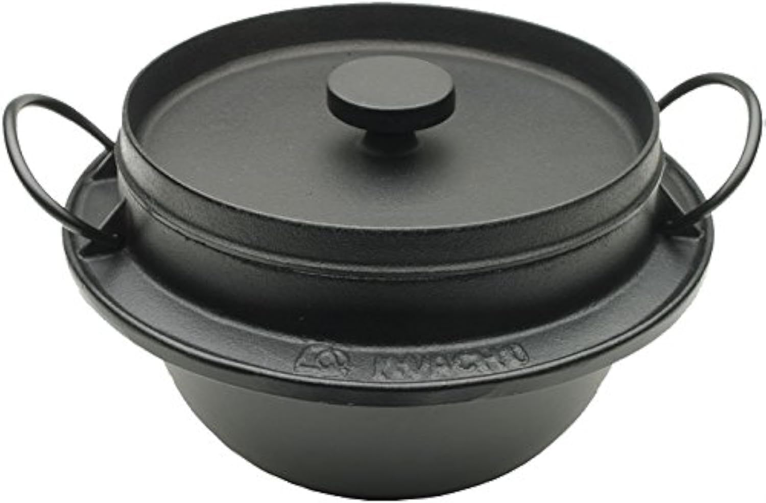 Iwachu 410-719 Japanese Cast Iron Gohan Nabe Rice Cooker, Black