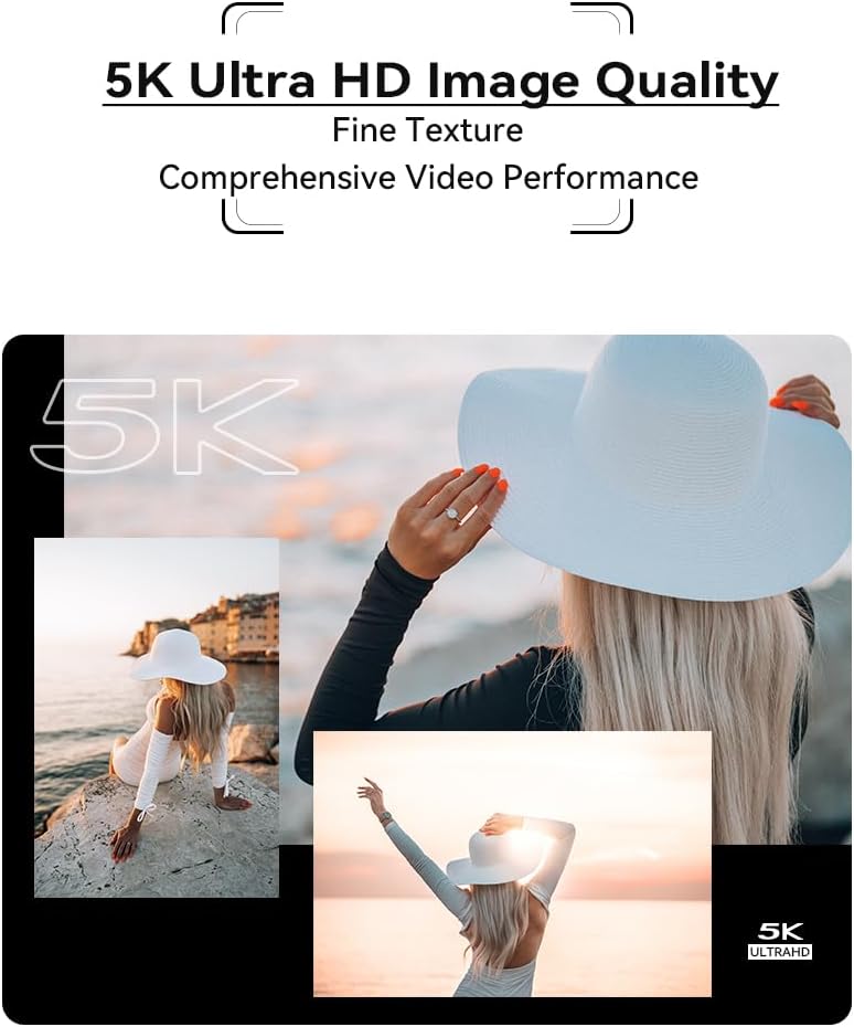 ORDRO 5K Digital Cameras for Photography - 64MP 12X Optical Zoom Travel Content Creator Camera & YouTube Vlogging Camera with Flip Screen, Microphone & Tripod Grip, 64GB Memory Card - Image 2