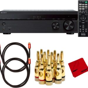 Sony STRDH590 5.2 Multi-Channel 4k HDR AV Receiver with Deco Gear HDMI Cable Bundle