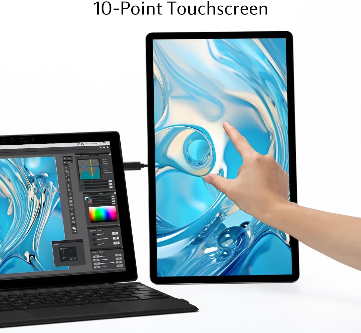 SOTSU FlipAction Touch 14" Premium Portable Monitor SFA14TCMG | FHD IPS Pivoting Dual Laptop Screen | Touchscreen for Cellphone, Gaming, and Travel | PC, Chrome, Android, DeX Compatible - Image 4