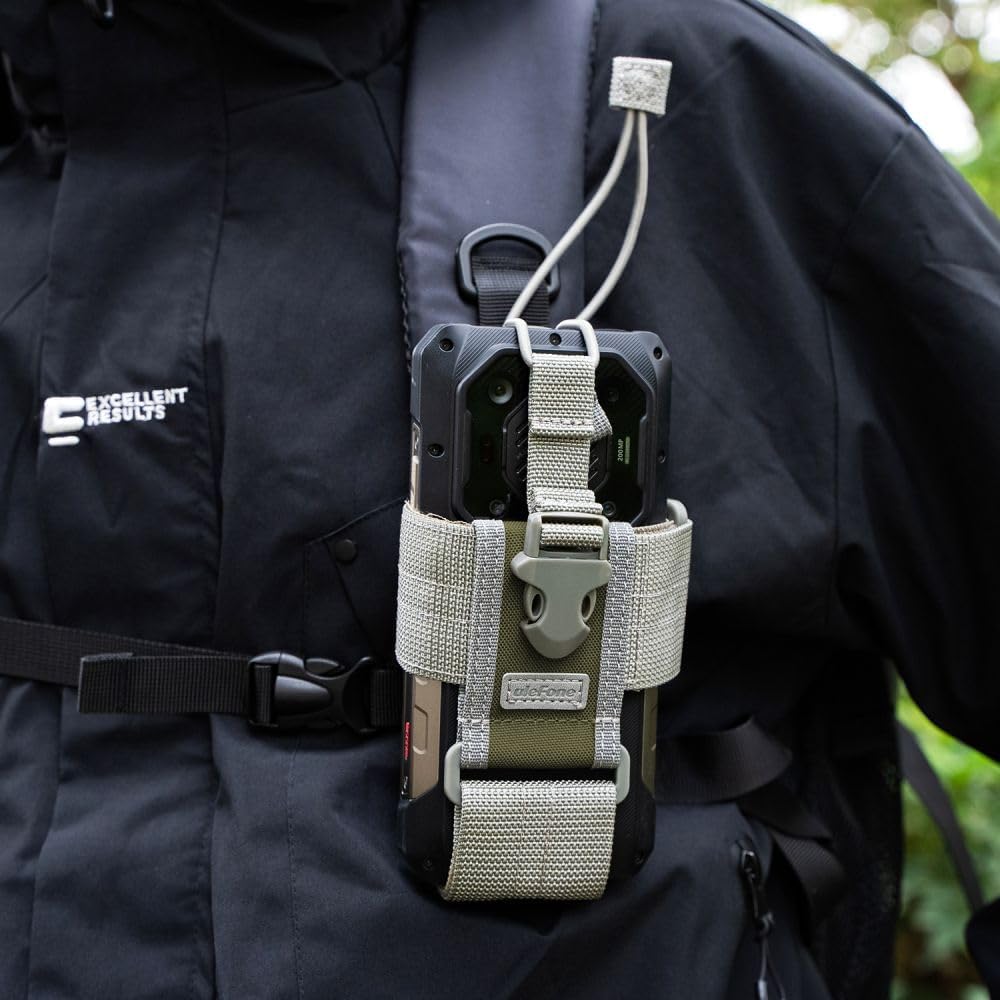 Ulefone Armor Molle Holster Cover Case for Most Phone/Radio Gray for Ulefone Armor 34 pro Armor 33 PRO 29 PRO 28 Ultra 27T PRO 26 Ultra Armor 24 X16 PRO X32 Rugged Smartphone - Image 6