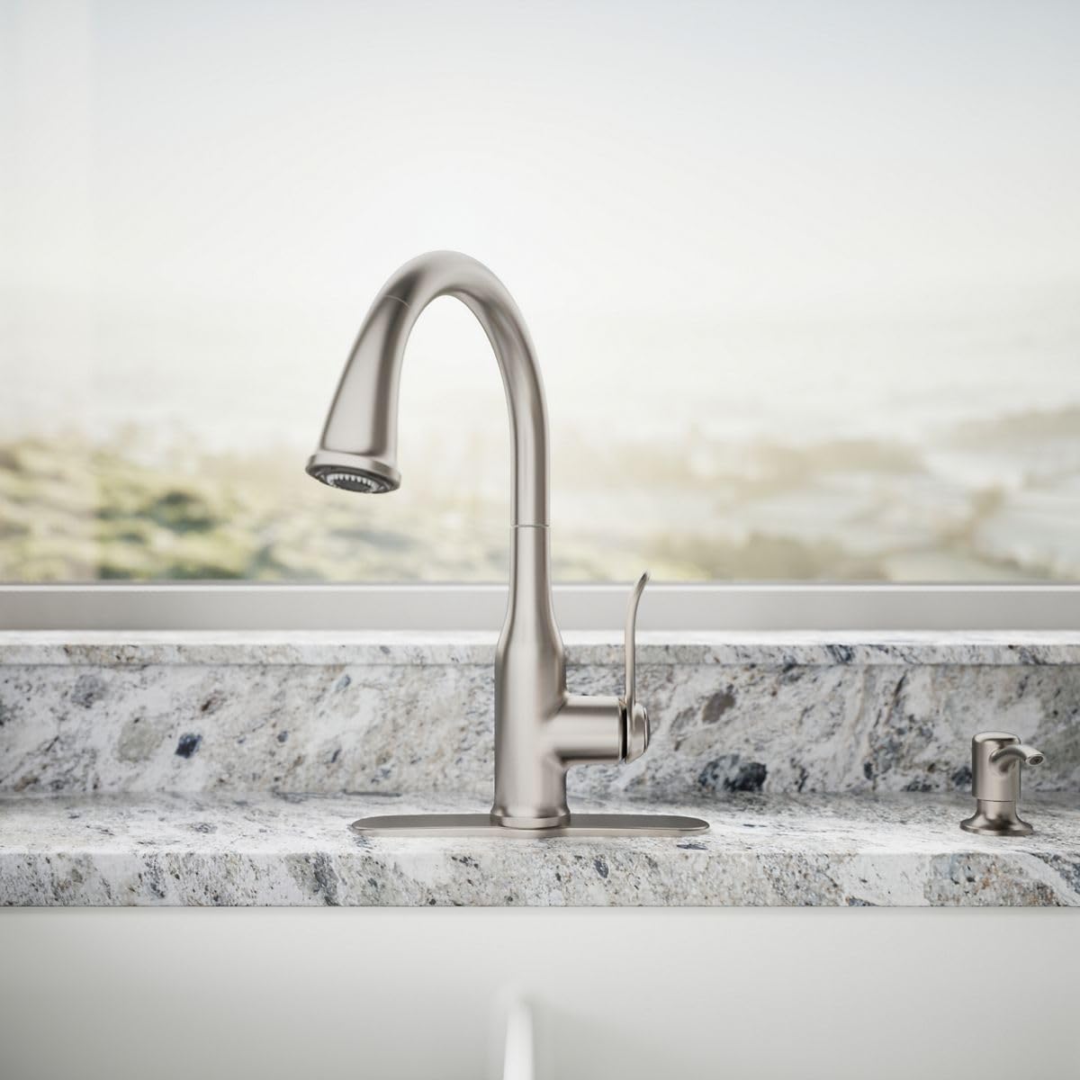 Kohler K-R23863-SD-VS Motif Kitchen Sink Faucet, Vibrant Stainless - Image 5