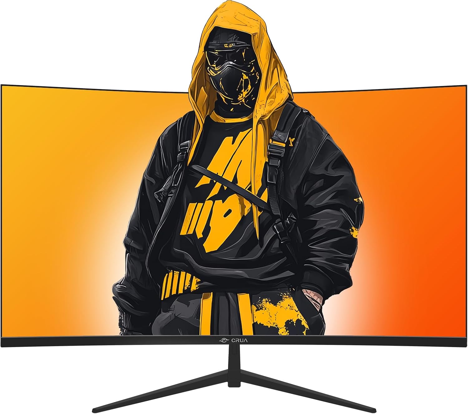 CRUA 32" Curved Gaming Monitor, 2K QHD 2560x1440P, 144Hz/165Hz Computer Monitors, 120% sRGB, FreeSync, Low Blue Light, 1800R VA Screen, HDMI 1.4/DP 1.2, Wall Mountable - Black - Image 2