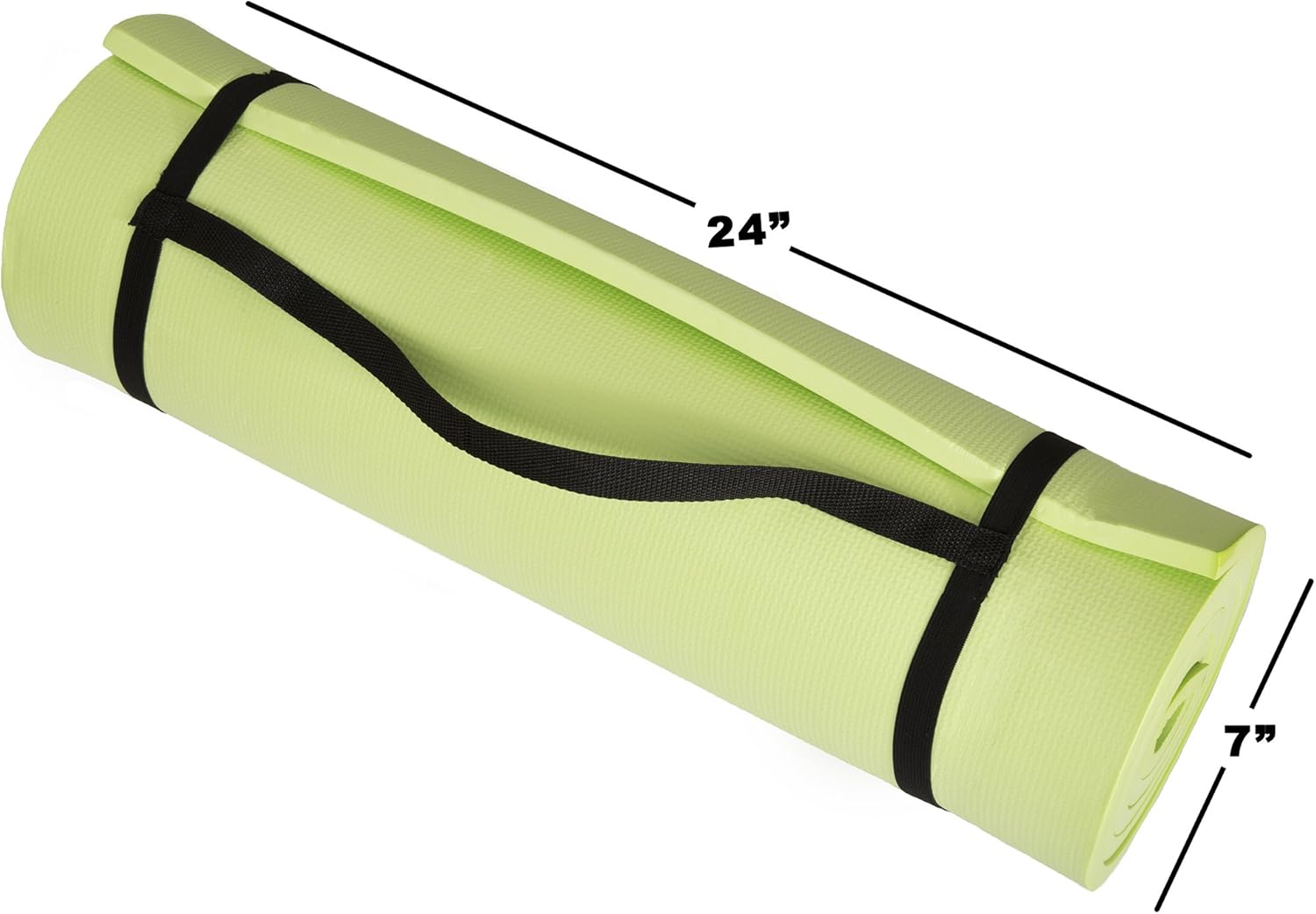 Thick Yoga Mat - Double Sided 1/2-Inch Workout Mat - 72x24-Inch Exercise Mat for Home Gym Fitness or Pilates with Carrying Strap by Wakeman - Image 5