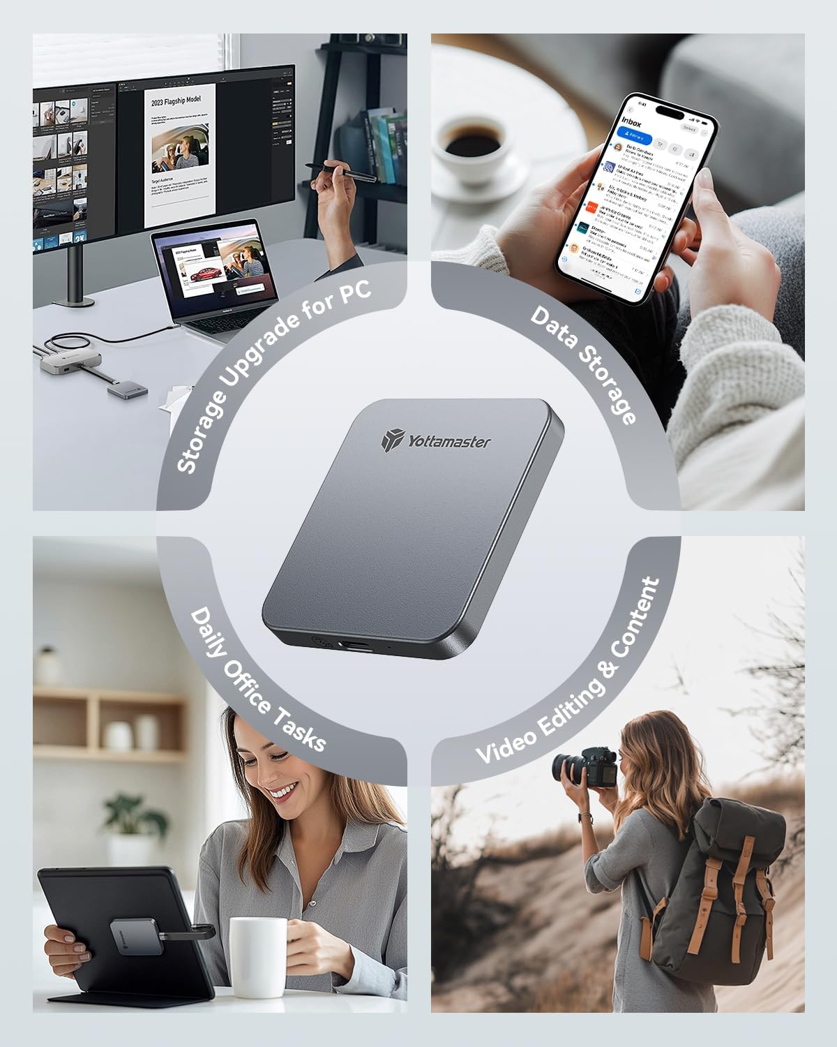 Yottamaster 512GB Magnetic External SSD, Up to 2000MB/s USB 3.2 Gen 2x2 Portable Solid State Drive, Supports 4K ProRes HDR Compatible with iPhone 17/16 Pro Max, Smartphone, Tablet, Laptop - Image 8