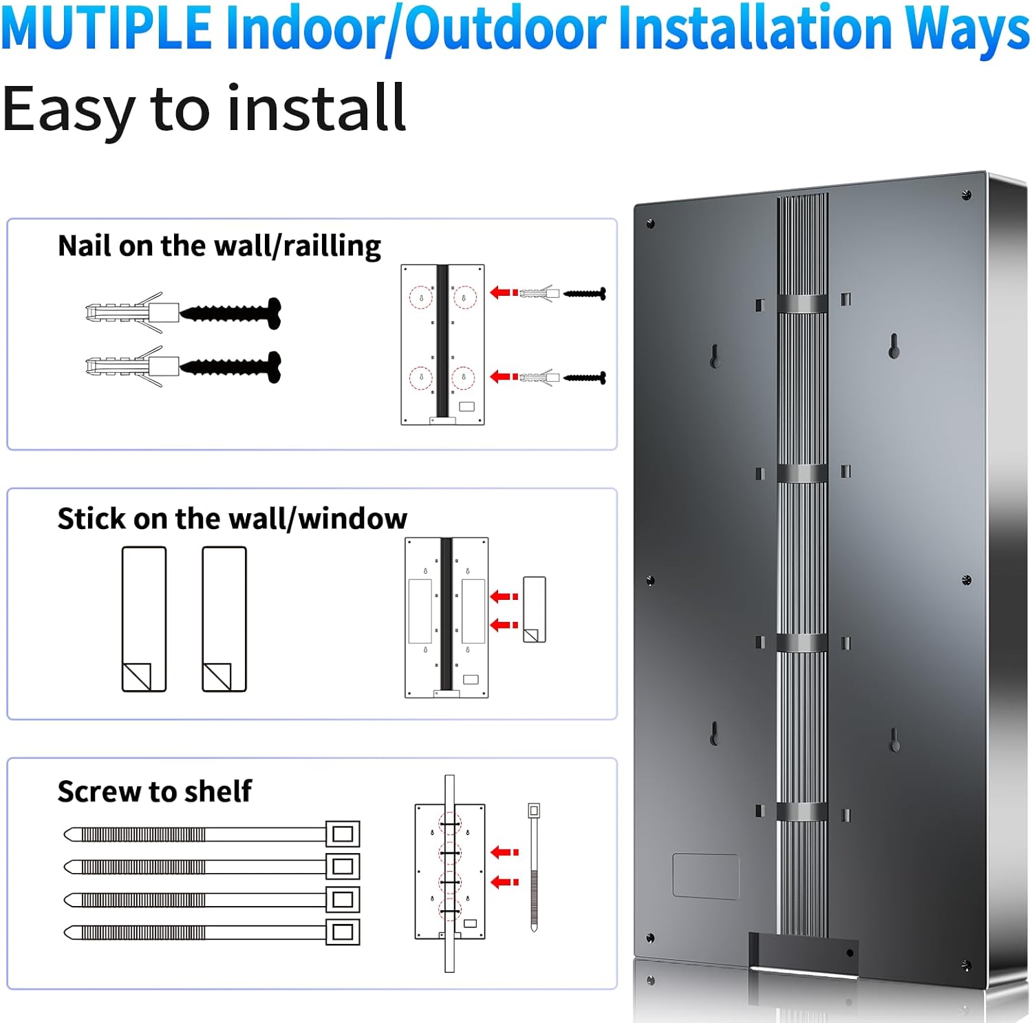 3500+ Miles Tv Antenna Indoor, 2025 Digital Antenna for Smart Tv Outdoor, Strongest HDTV for Local Channels with Amplifier, Signal Booster & 52FT Coax Cable/AC Adapter Support 8K 4K 1080p - Image 9