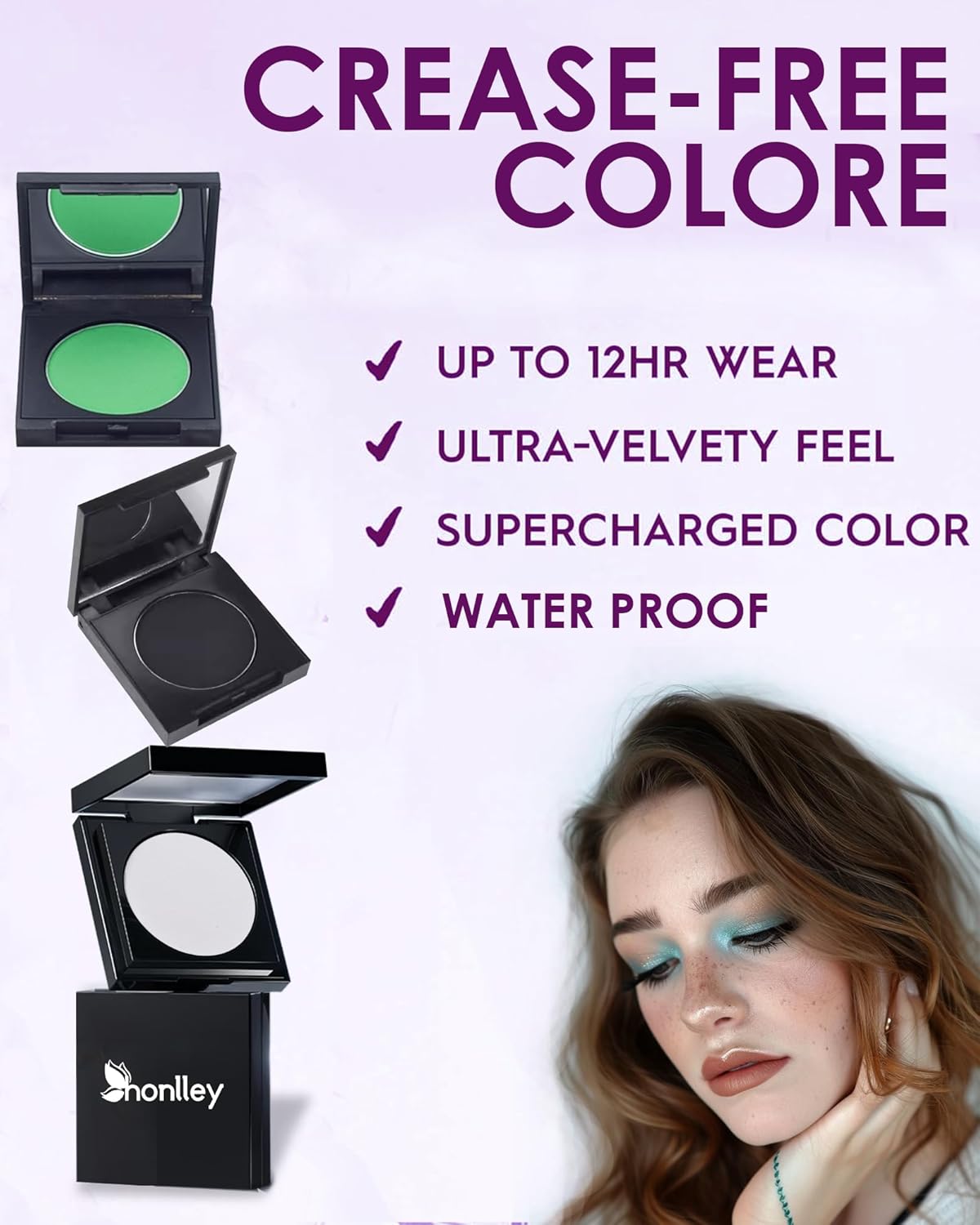 Black White Makeup Palette - Goth Makeup Pressed Powder Eyeshadow Compact, Matte Smokey Face Paint for Women Girl, Halloween Skeleton Cosplay & Gothic Costume | High Pigment,Waterproof,Intense - Image 4