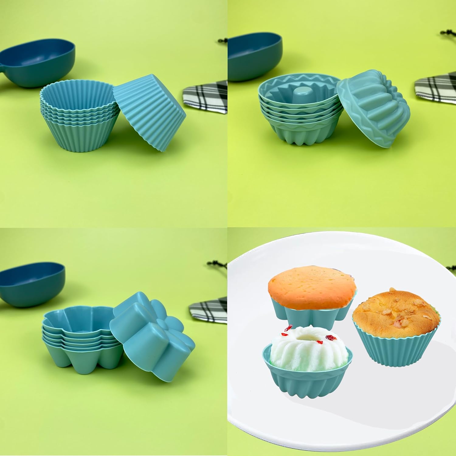 29PCS Nonstick Silicone Baking Set With Bakeable Mini Cake Pans, Bakeware for Oven, Molds and Heat Resistant Spatulas - Image 5