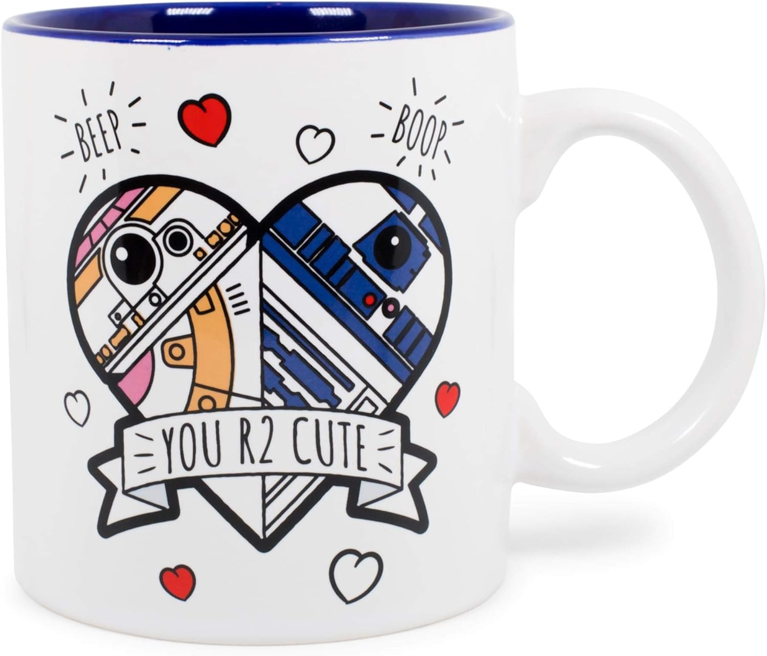 Star Wars Exclusive You R2 Cute Jumbo Ceramic Coffee Mug | R2-D2 And BB-8, Disney Kitchen Accessories | Housewares, Drinkware For Home Bar Set | Holds 20 Ounces