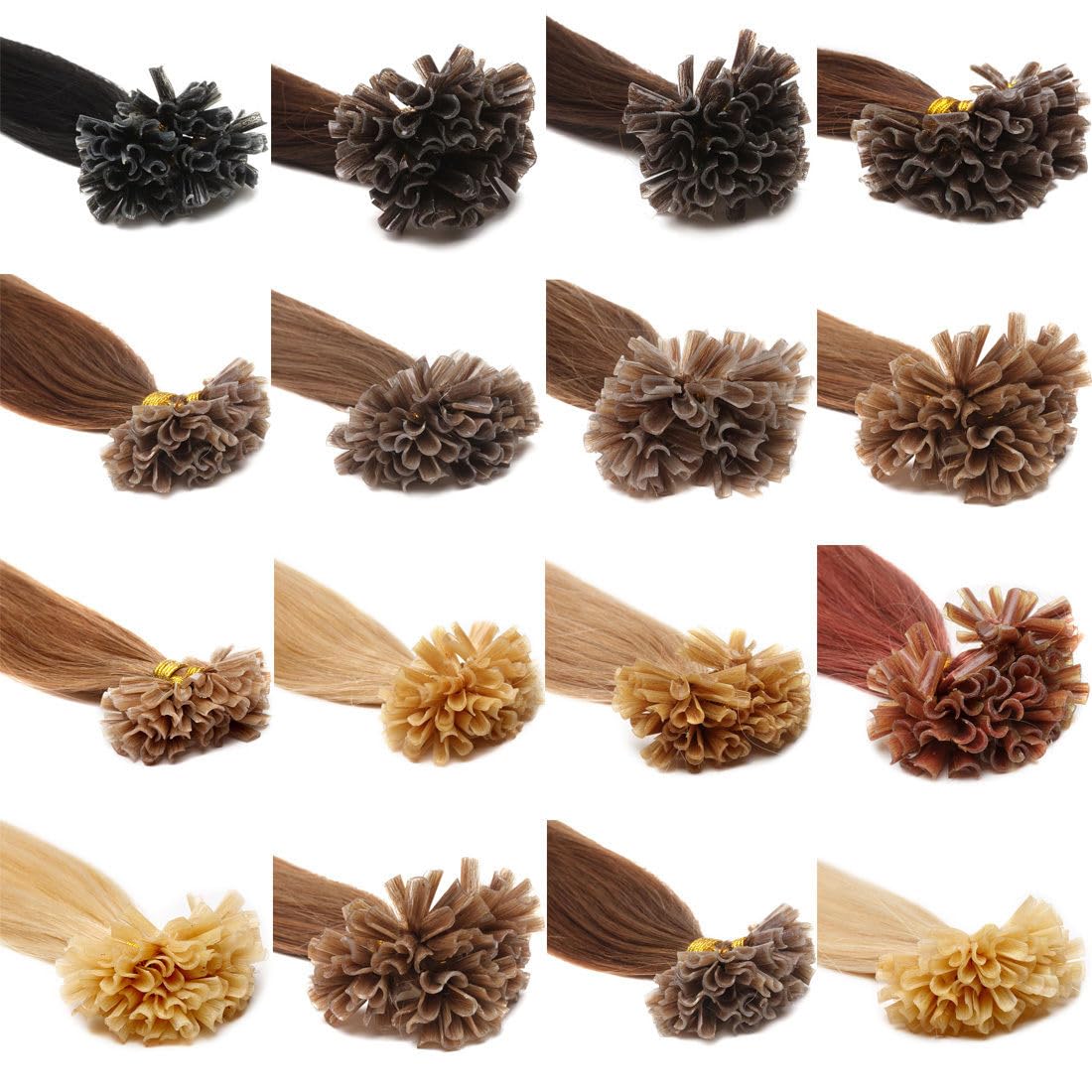 Keratin U Tip Hair Extensions Silver Gray Pre-bonded Keratin Glue Nail-Tip Real Human Hair Light Grey Colored Hair 16inch 50g 1g/s - Image 4