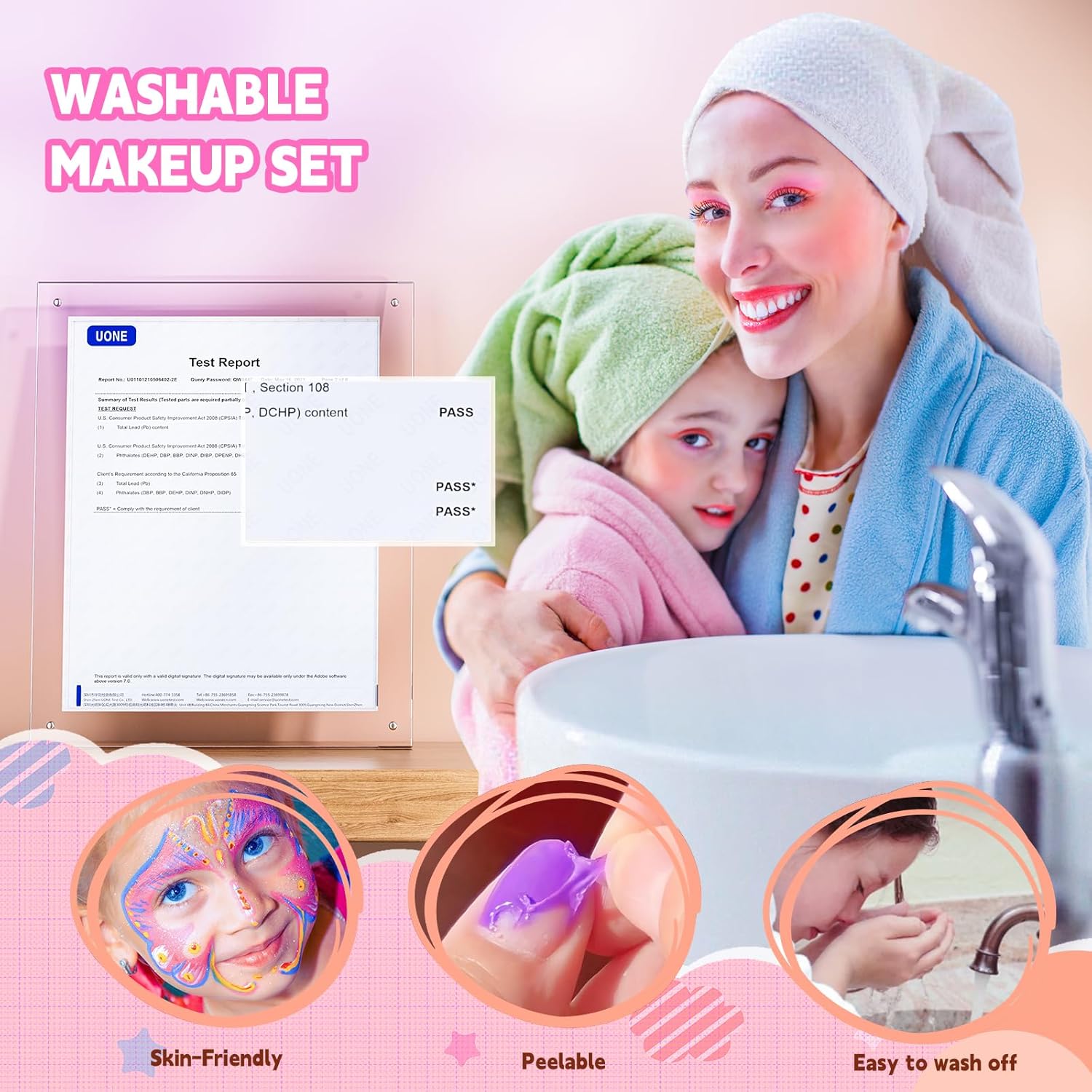 Kids Makeup Kit for Girl - Girls Makeup Kit Toys with Flying Horse Storage Case, Kids Play Makeup Set for Christmas Birthday Gift 3 4 5 6 8 10 11 12+ Years Old - Image 7