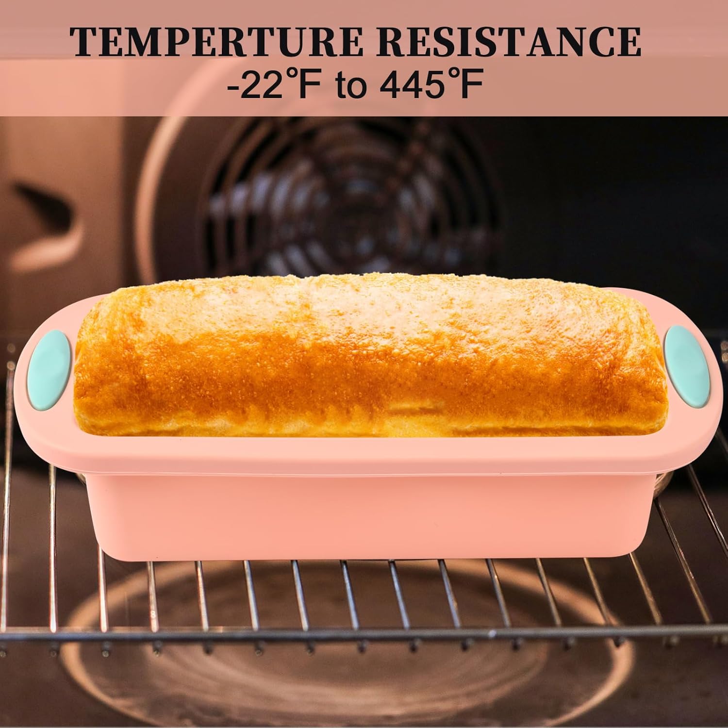 22Pcs Silicone Baking Pans Set, NonStick Baking Cake Pans, Muffin Bread Loaf Cookie Cupcake Pan Bakeware Sets with Baking Spatula and Kitchen Gloves, 446℉ Heat Resistant Baking Tools Kit by Cookass - Image 4