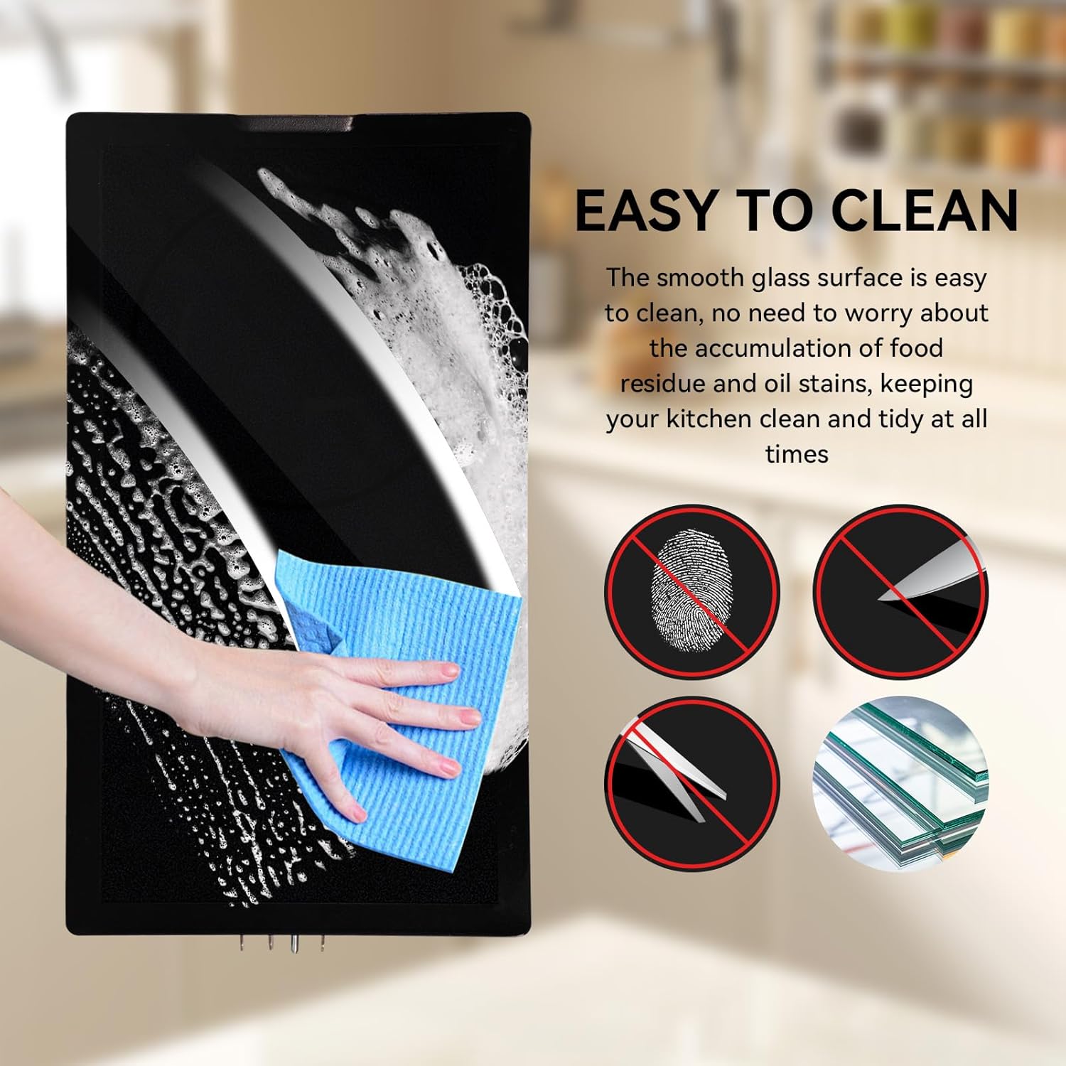 A122B Electric Slide-in Ranges, with Ceran glass-ceramic surface, Compatible with Jenn-Air Designer Series cook-tops and ranges, Black, similar to JEA8120ADB - Image 4