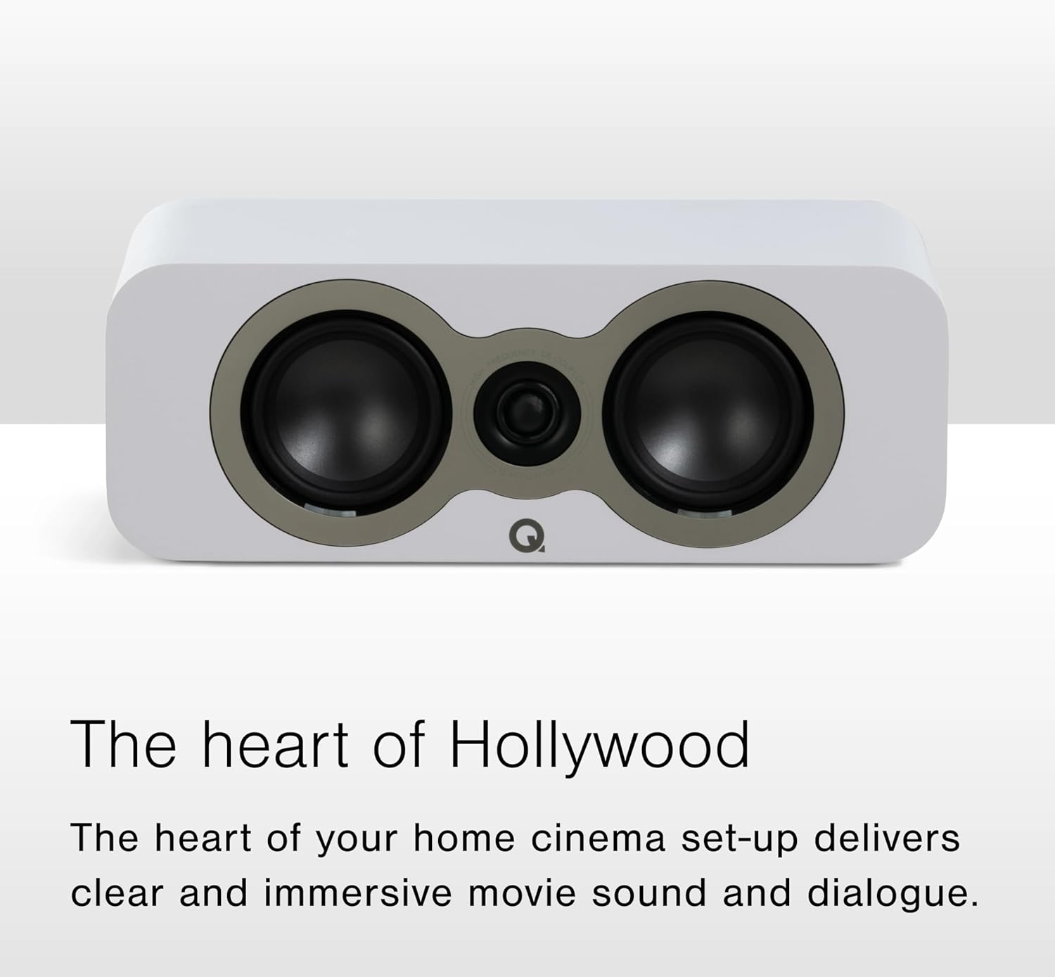 Q Acoustics 3090c Center Speaker Satin White - 2-Way Reflex Enclosure Type, 2 x 4 Mid/Bass Driver, 1 x 0.9 Tweeter - Active Speakers/HiFi Speakers for Home Theater Sound System - Image 2