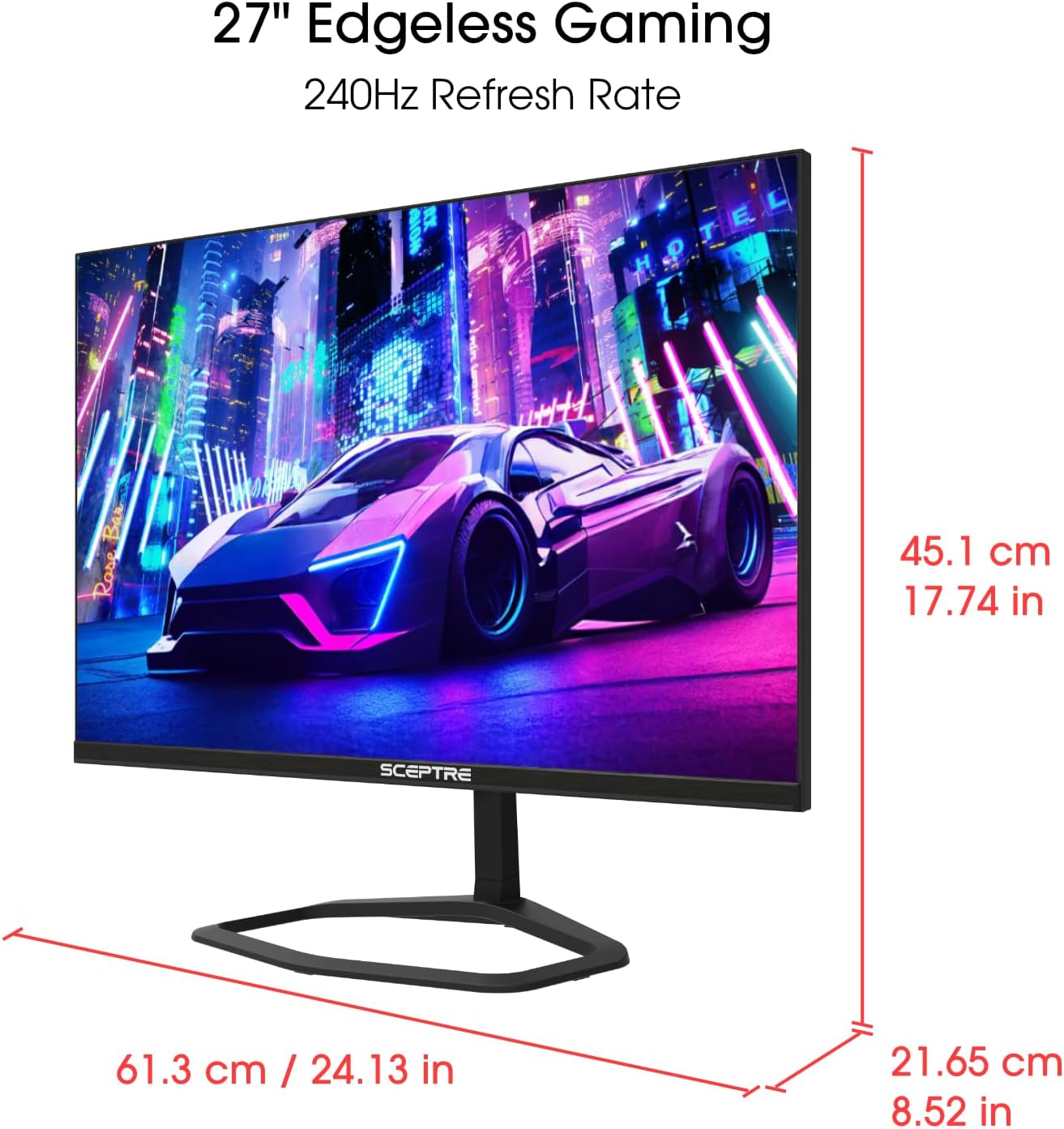 Sceptre 27 inch 240Hz Gaming Monitor AMD FreeSync Premium HDMI DisplayPort Build-in Speakers Machine Black 2024 (FWD240 Series) - Image 3