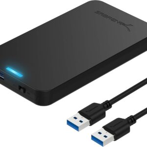 SABRENT 2.5 Inch SATA to USB 3.0 Tool Free External Hard Drive Enclosure [Optimized for SSD, Support UASP SATA III] Black (EC-UASP)