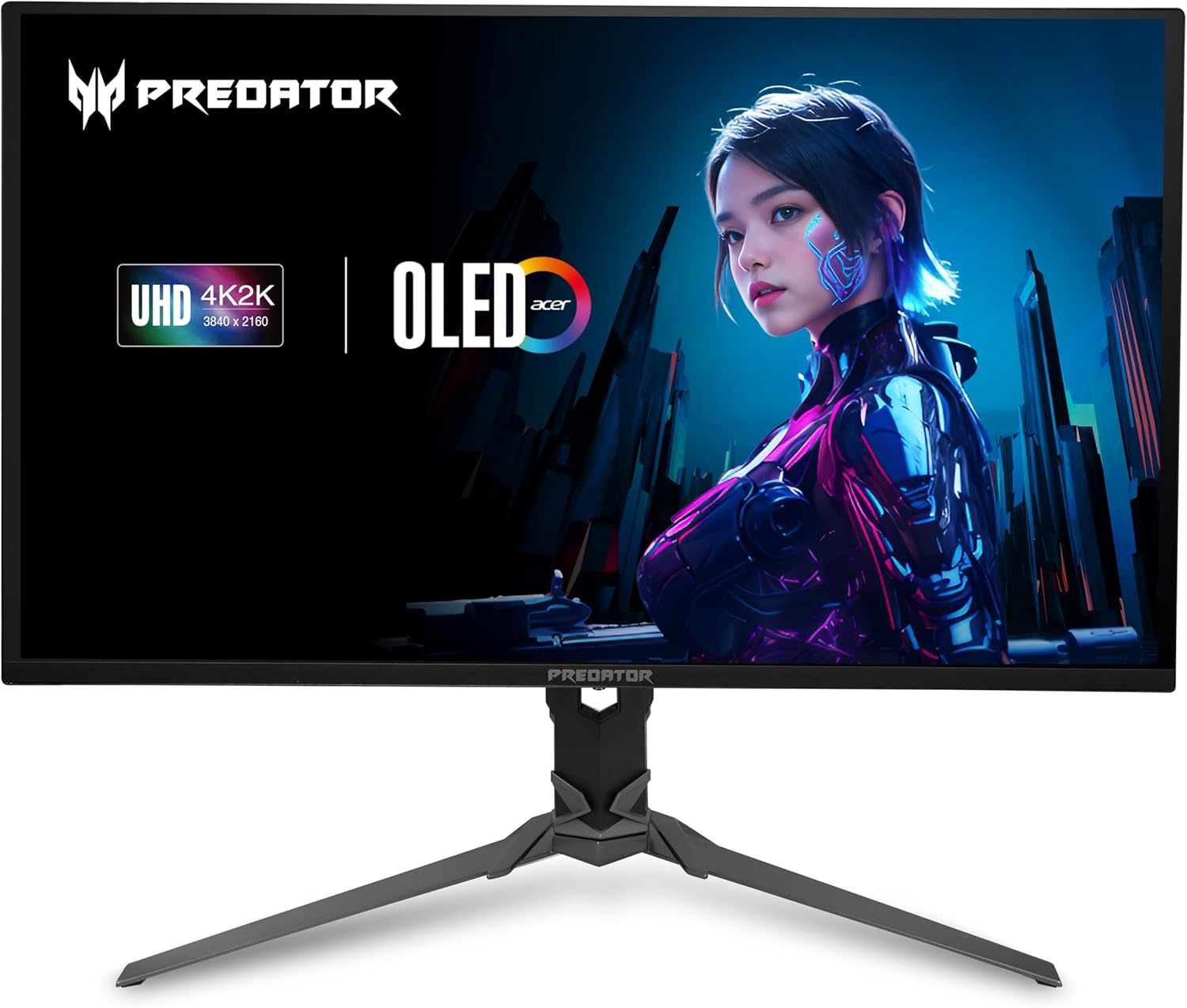 acer Predator Gaming Monitor | 31.5" UHD 3840 x 2160 OLED | AMD FreeSync Premium Pro | 165Hz | 0.03ms | VESA DisplayHDR True Black 400 | DCI-P3 99% | Display Port 1.4 & 2 x HDMI 2.1 | X32 V2bmiiphx