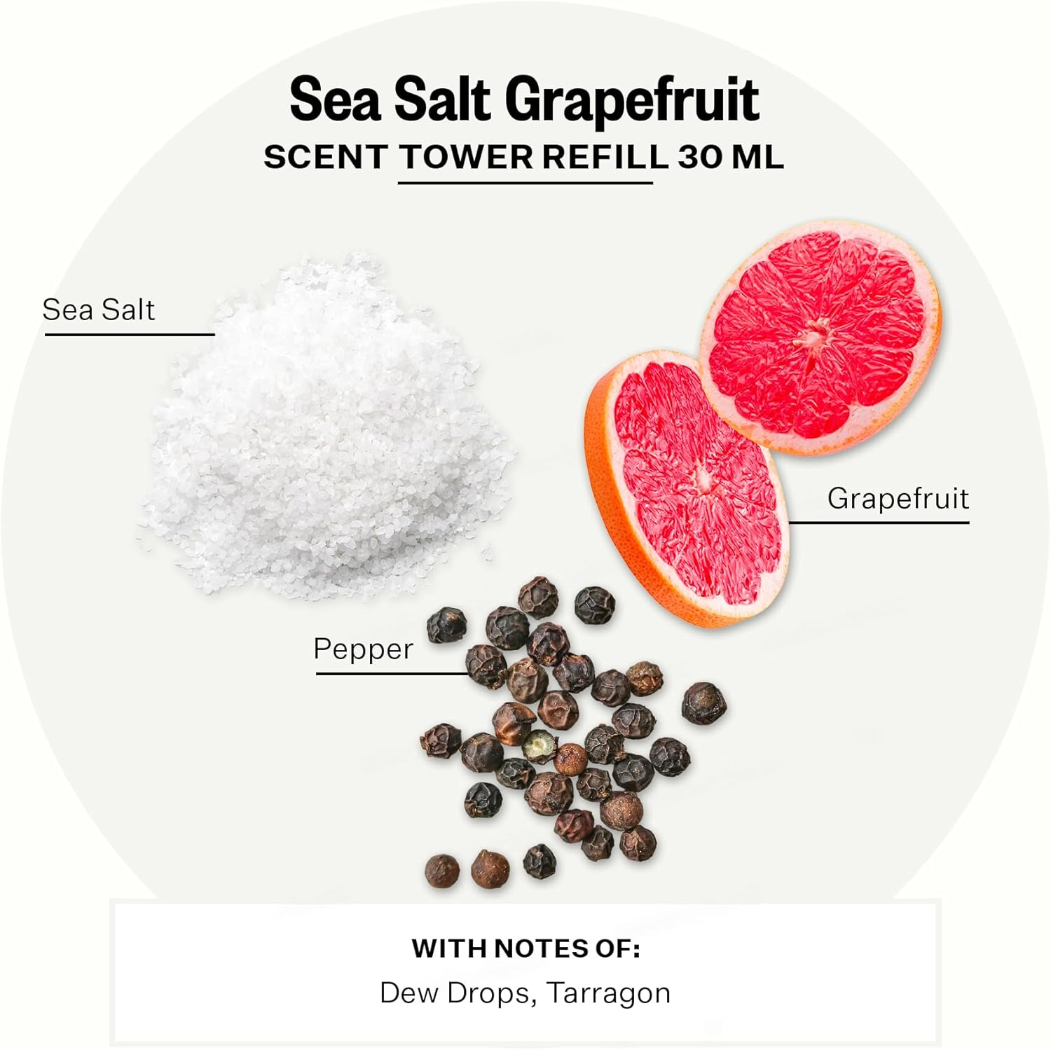 Apotheke Scent Tower Aromatherapy Diffuser Fragrance Refill, Sea Salt Grapefruit (30 ml) - Long-Lasting Perfume-Grade Essential Oil for Clean & Fresh Home, Office, Hotel & Large Rooms - Image 2