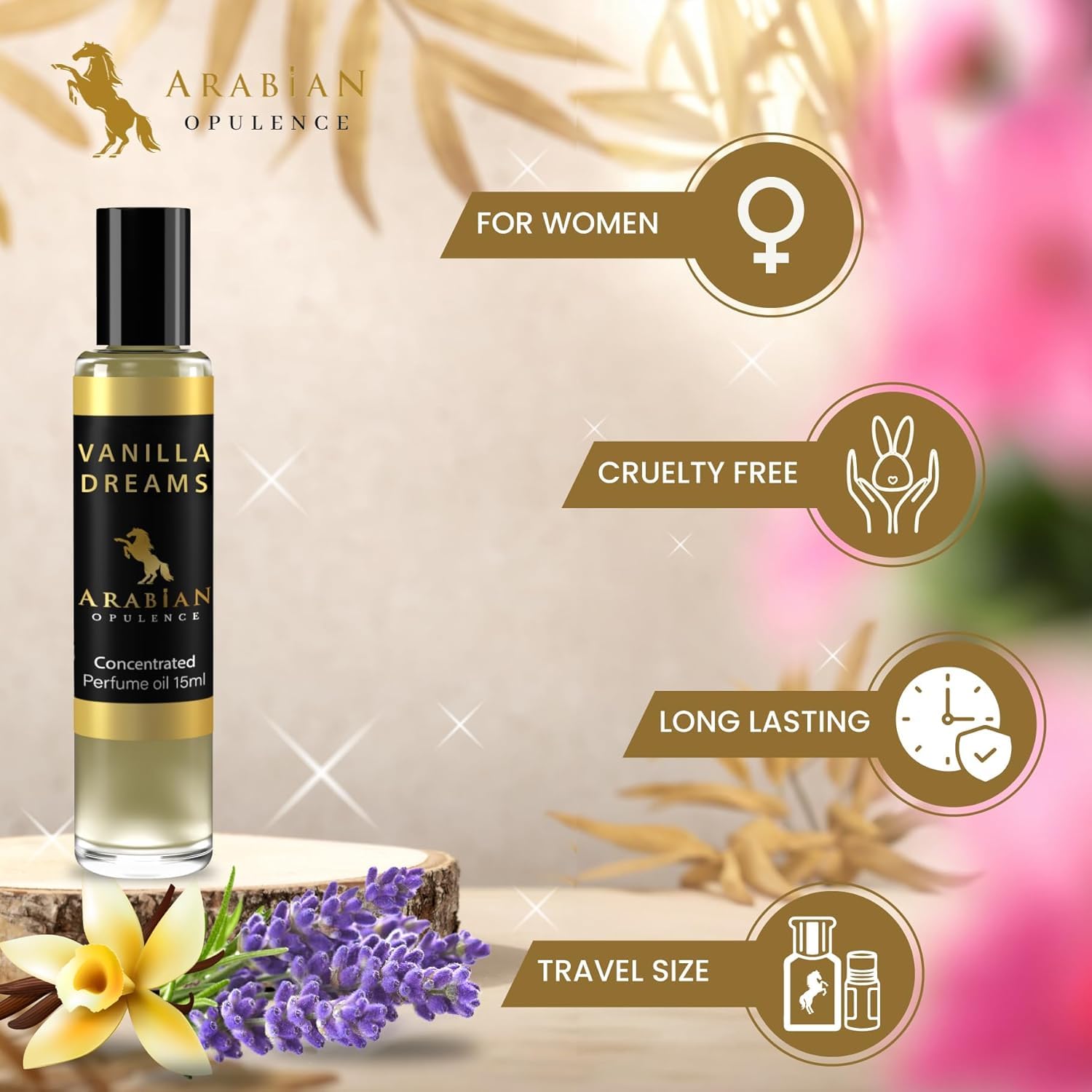 Arabian Opulence FR99 Vanilla Dreams Roll-on Perfume Oil for Women, Luxurious and Concentrated Long Lasting Perfume Oil, Alcohol-Free Travel Size Body Scent for All-Day Freshness (15ml) - Image 8