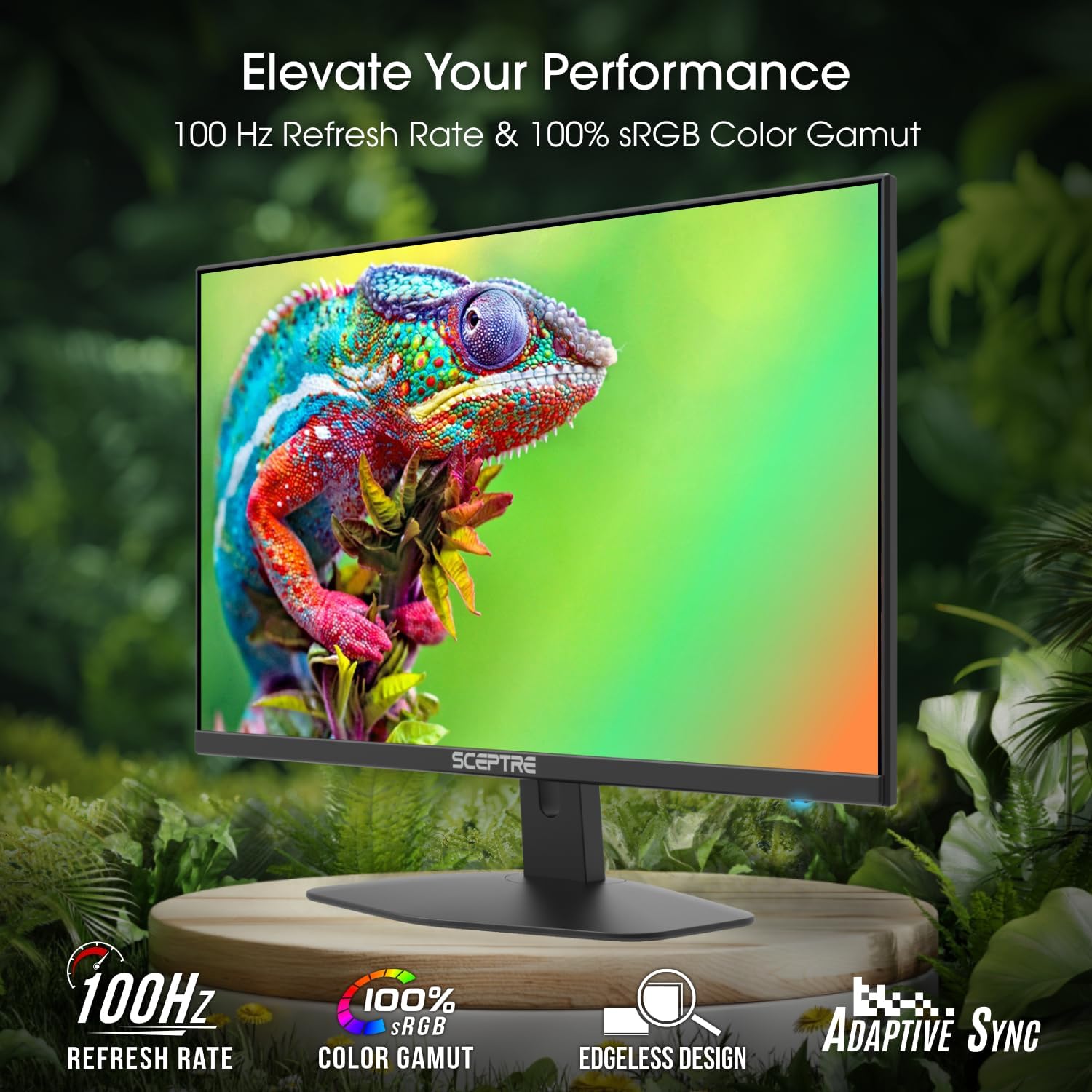 Sceptre New 24-inch Gaming Monitor 100Hz FreeSync 2X HDMI 1X DP Build-in Speakers, Machine Black 2026 (E248W-FW100T Series) - Image 2