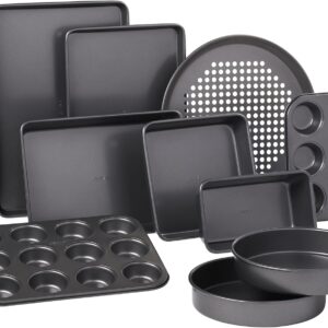 Oneida Select 10 Piece Nonstick Metal Bakeware Set, High-Performance & Dishwasher Safe,Silver