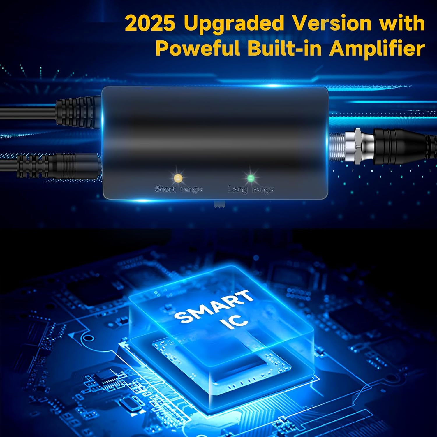 2025 Upgraded TV Antenna Indoor, 2800+ Miles Range Digital Antenna for Smart TV Indoor, HDTV Antenna for Local Channels with Amplifier, Outdoor Antenna Support 8K 4K 1080p All TVs -38FT Coax Cable - Image 6